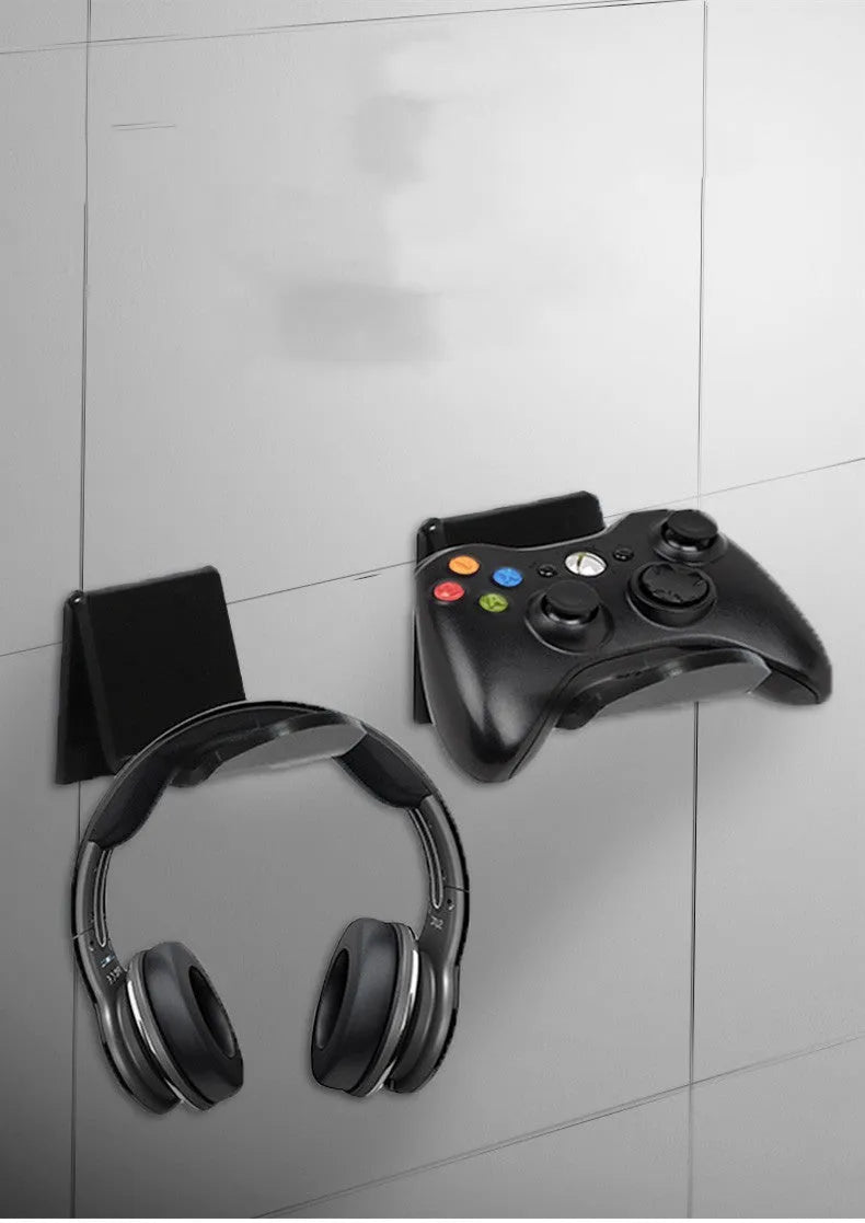 Universal plastic game controller wall mounting bracket in black, white or transparent colour options