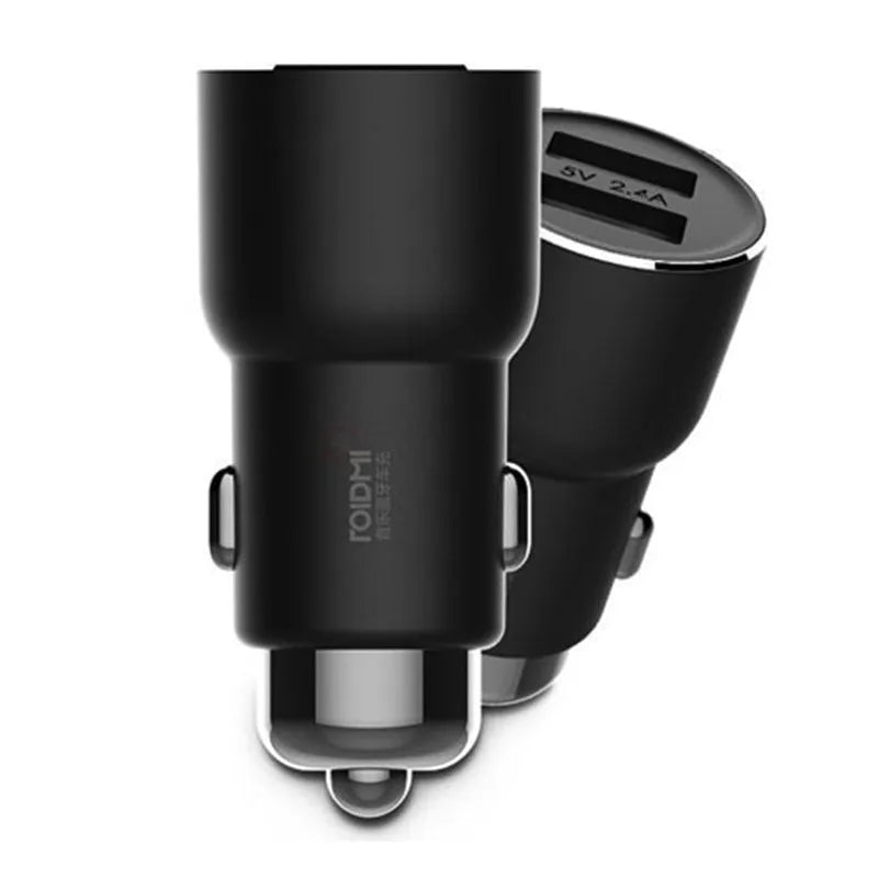 Black Ruimi 3S Music Bluetooth car charger for mobile phone and tablet charging.