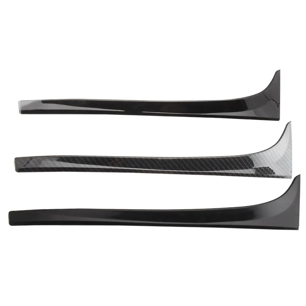 Glossy black ABS rear window spoiler wing for Volkswagen Golf 7 MK7 car, shown with adhesive tape.