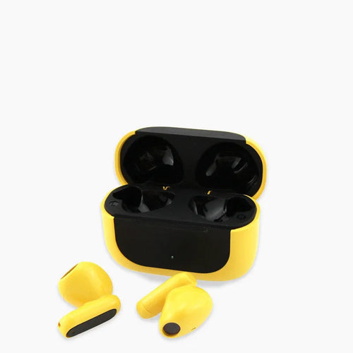 Bilateral stereo wireless headphones with Jerry cartoon design in black white or yellow color