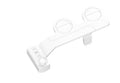 KB06 pure white non-electric wash butt-lifting tool with button, removable nozzle, and three brass adapters on a white background.
