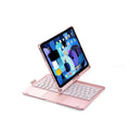Miaocontrol Bluetooth keyboard with rotating stand holding an iPad tablet