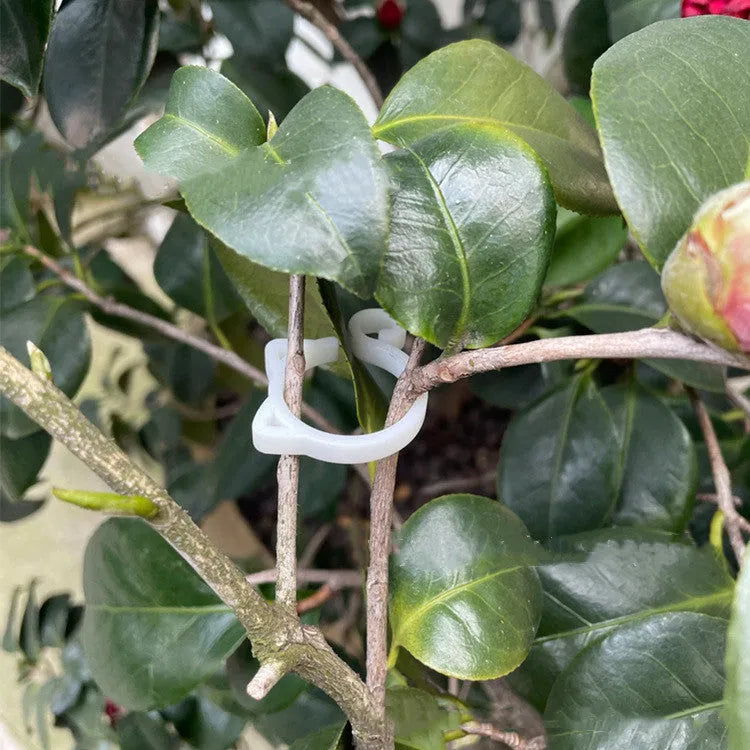 Cat-shaped plastic garden clip in four colours for plant support