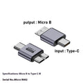 USB AM to Micro-B adapter cable for connecting older devices to computers.