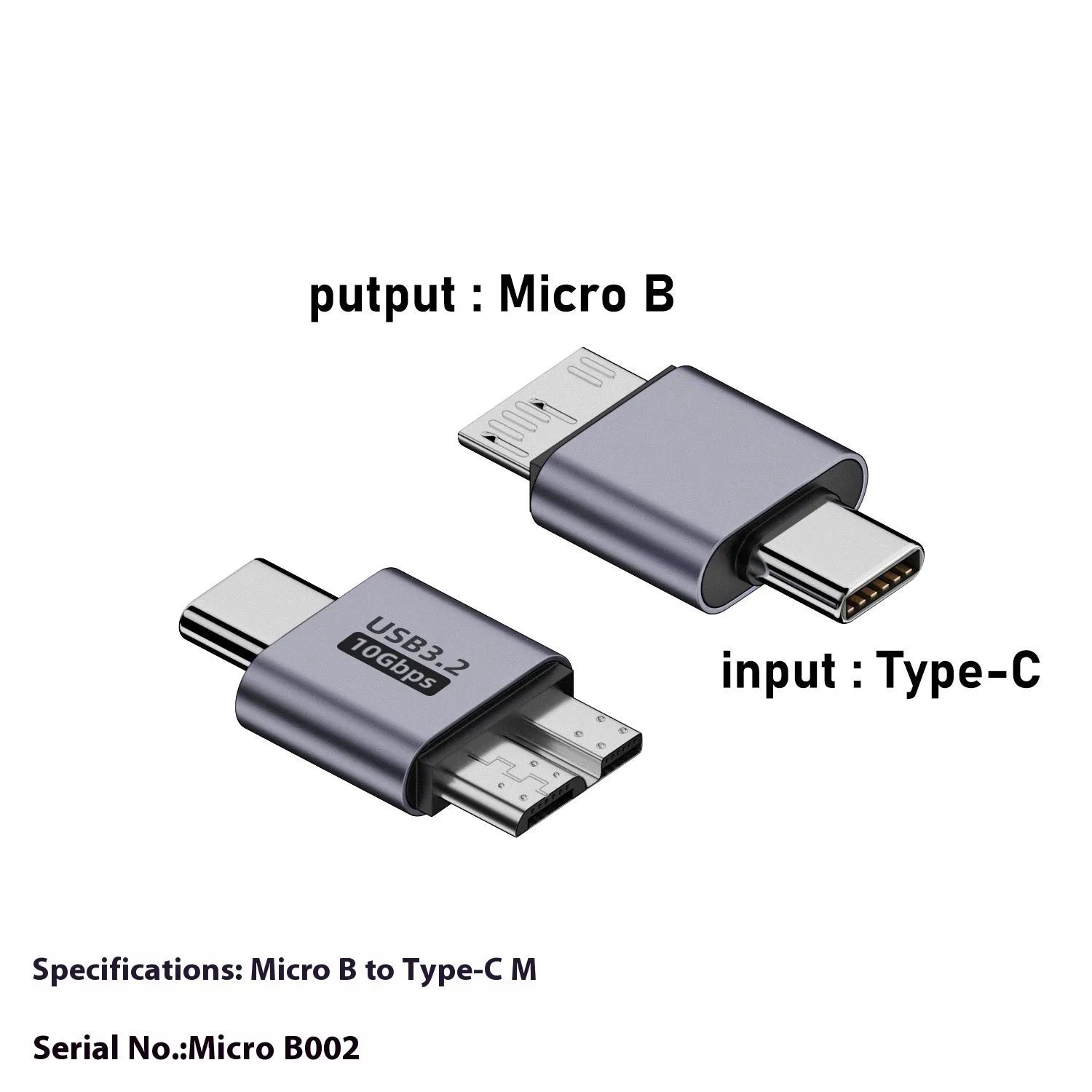 USB AM to Micro-B adapter cable for connecting older devices to computers.