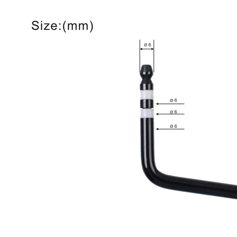 A direct plug-in guitar tremolo bar in chrome finish options: black, blue, gold, and silver.
