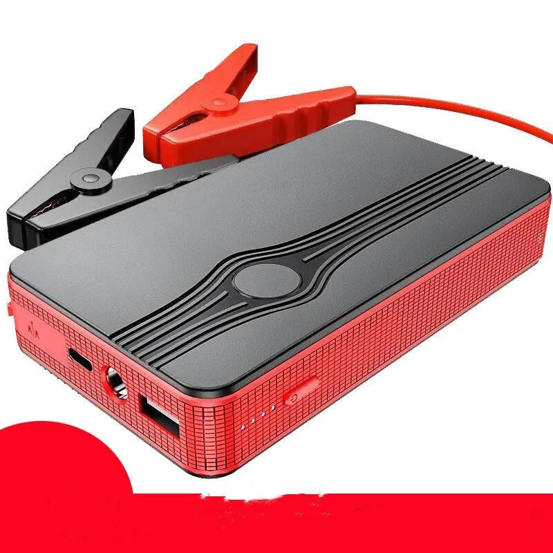 Red K4-E automobile emergency starting power supply with 6000mAh battery for jump-starting vehicles and charging devices