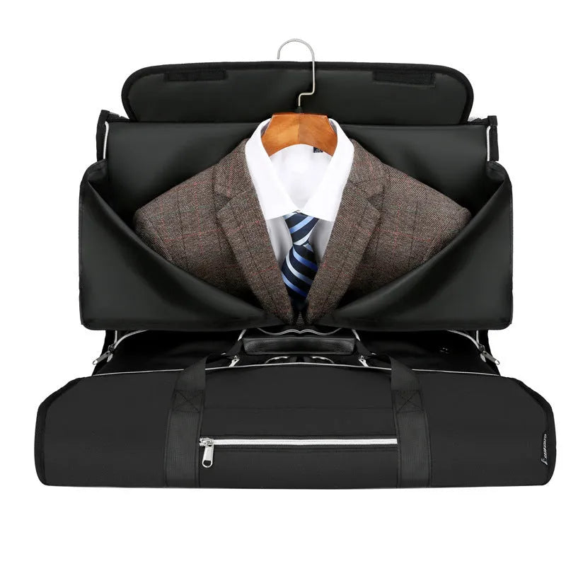 Oxford cloth business leisure storage sports bag in grey colour showing dry wet separation compartments