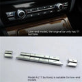 Automotive air conditioning button panel set with silver buttons in low, medium, high fittings