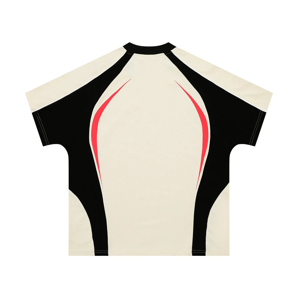 Men's loose fit t-shirt with letters print in black and apricot colours, short sleeve, pullover style