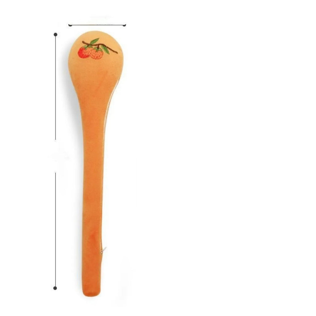 48 cm persimmon coloured back pounding percussion therapy stick with meridian flap design
