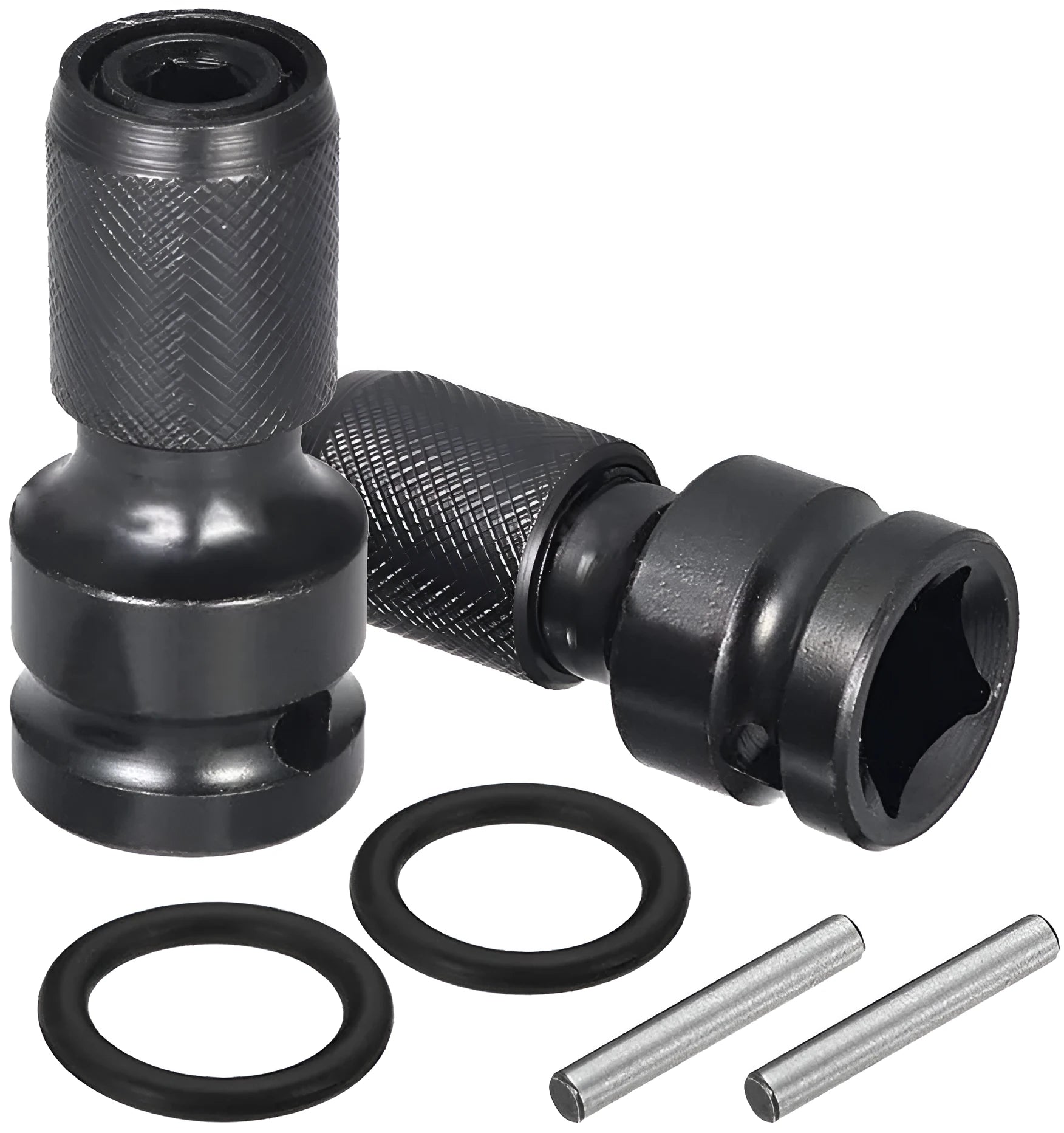 Scaling bit holder socket extension tool with telescopic sleeve on a workbench.
