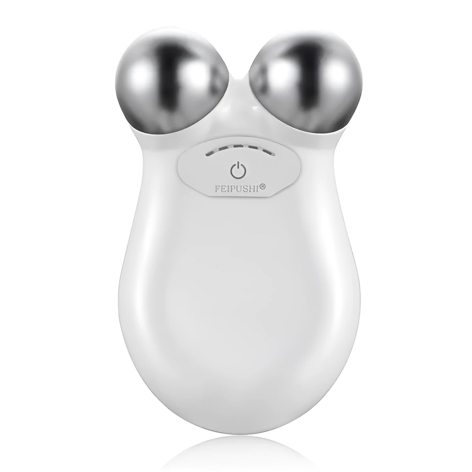 Pink and white micro current facial lifting device with compact design