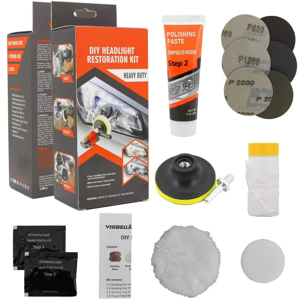 Carbon steel headlight repair tool for vehicle and machine maintenance tasks