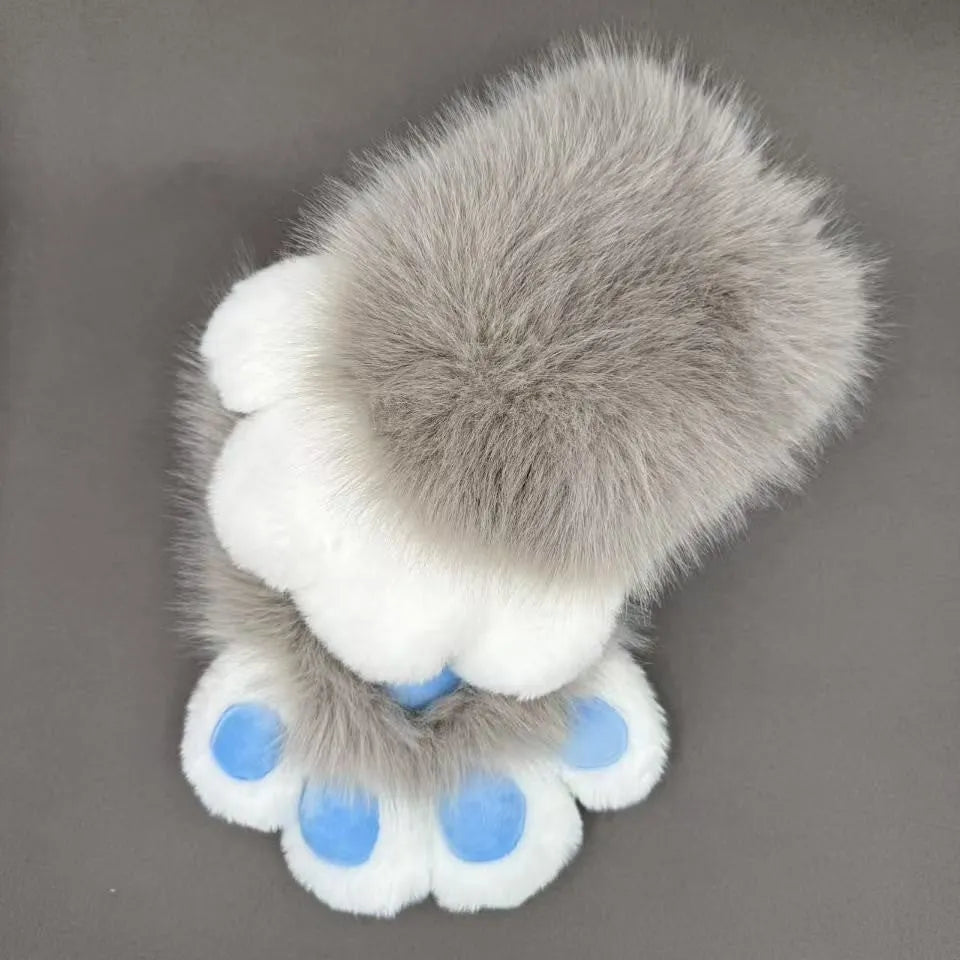 Colourful animal claw cosplay gloves in nylon fabric with various pad colour options