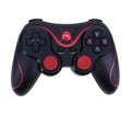 Black and white X3 Bluetooth wireless game controller for Android phones with mobile clip attached.