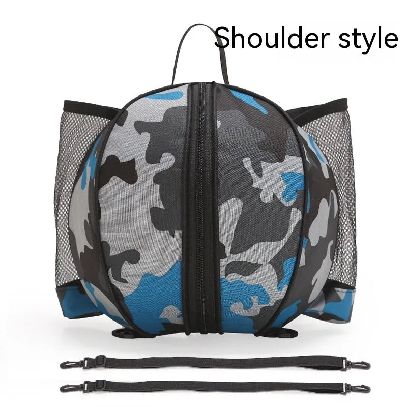Oxford cloth basketball bag with 9L capacity in various colours and strap styles.
