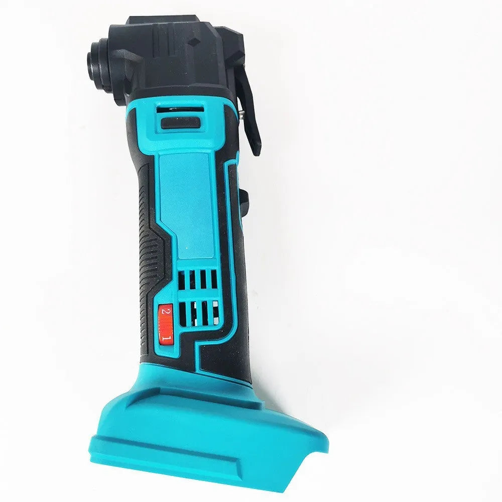 Rechargeable lithium battery trimming machine with metal body and plastic accessory box.