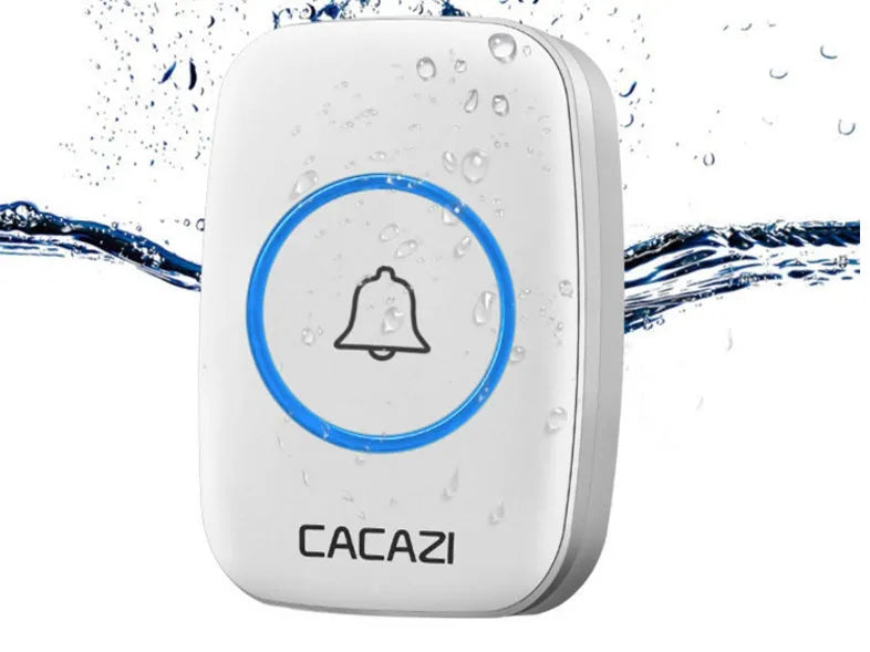 Wireless doorbell transmitter and receiver with 300 metre range and 36 melody options