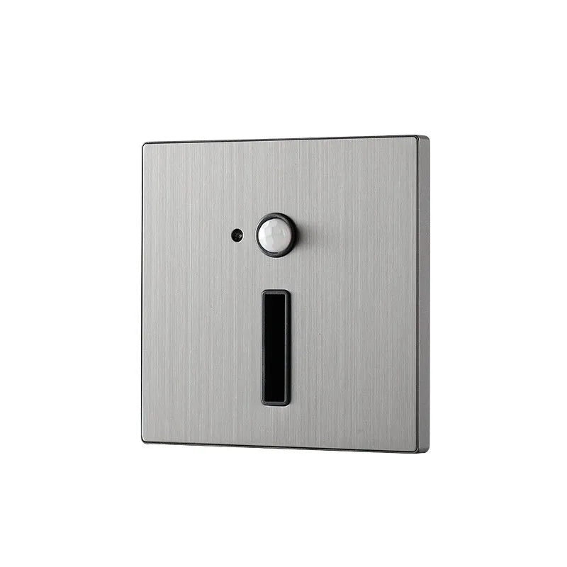 Intelligent human body infrared motion sensor LED light 1.5W 220V with PVC geometric shade in brushed gold