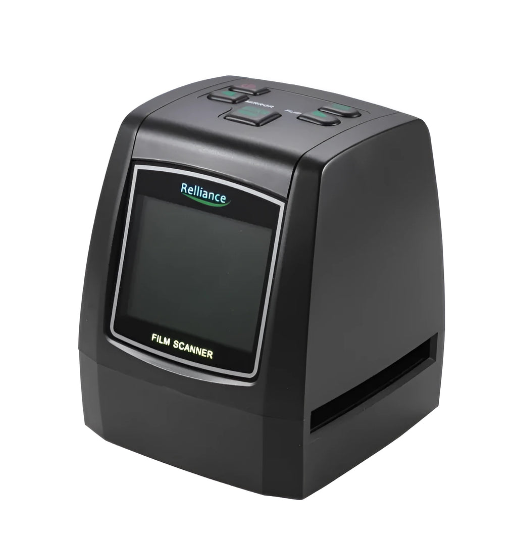 14-megapixel film and slide scanner with colour LCD display for converting 35mm negatives and slides
