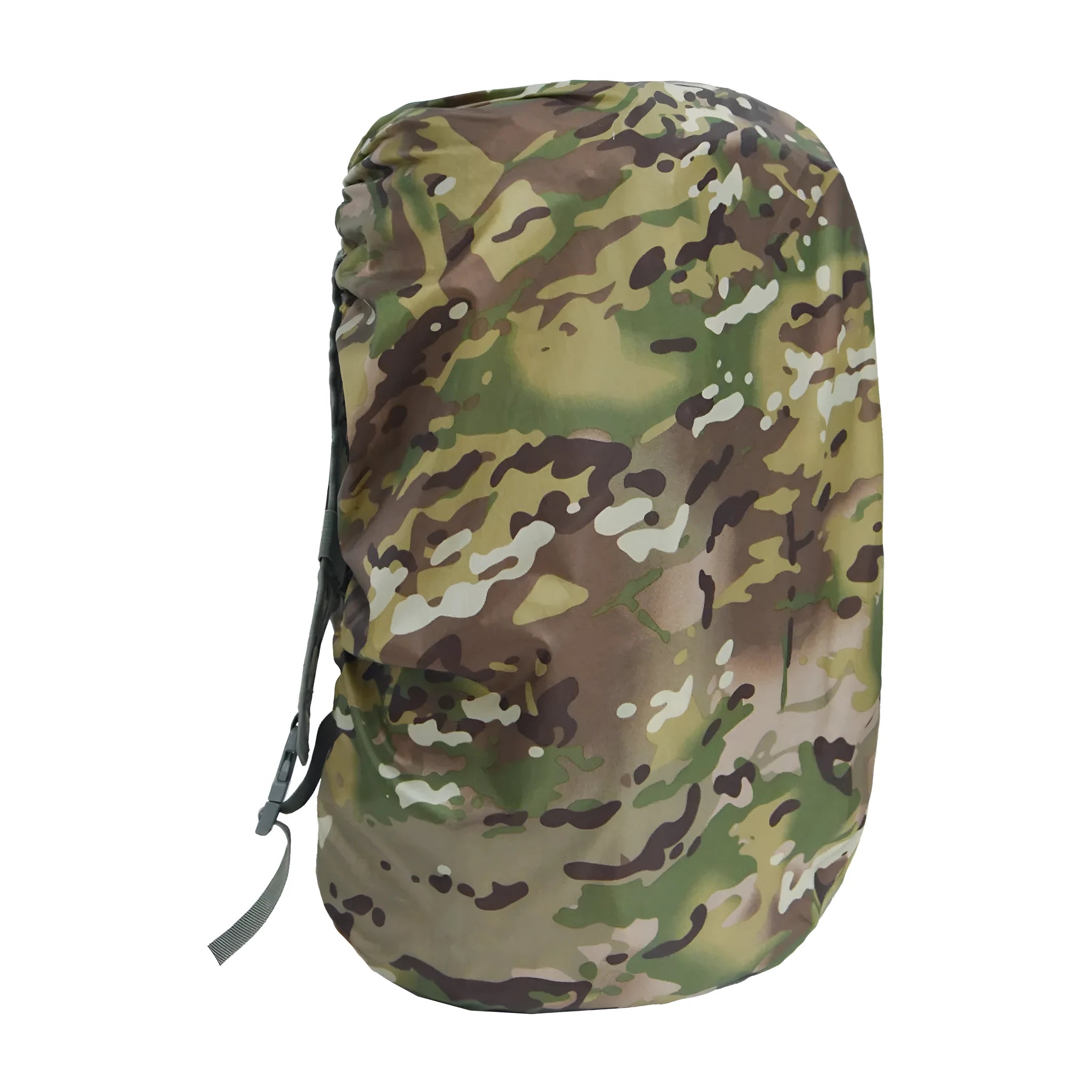 PU backpack rain cover in Army Green colour, designed to fit 80-litre capacity backpacks for outdoor use.