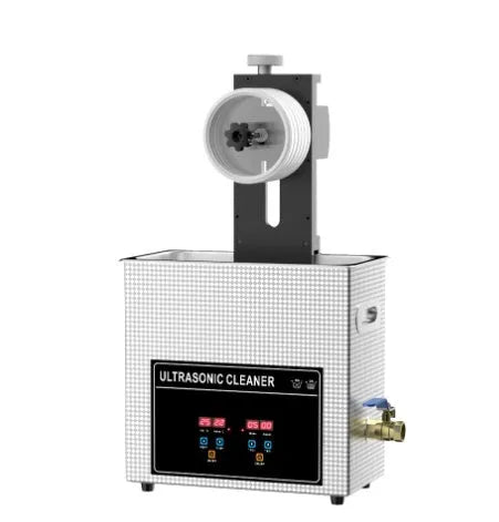 Mini ultrasonic cleaning machine with digital display, single slot, and cleaning bracket for vinyl records and PCBs