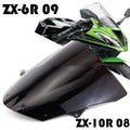 Blue motorcycle windscreen for Kawasaki ZX-6R and ZX-10R sport bikes