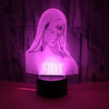 3D LED night light with laser-engraved acrylic plate showing dual ring pattern illumination
