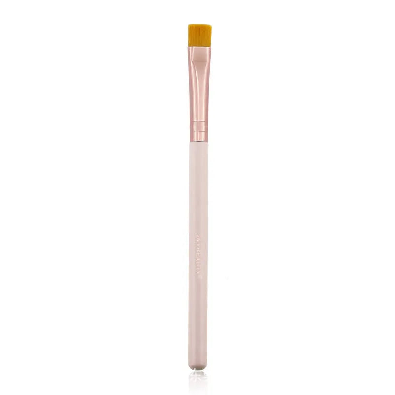 26 pink makeup brushes with wooden handles in PU storage case