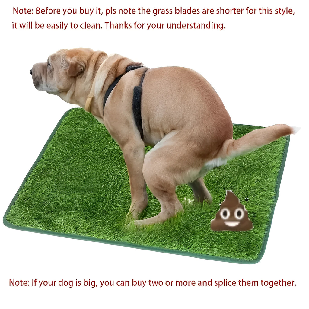 Artificial grass dog and cat toilet training mat with waterproof backing in multiple sizes