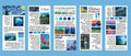 Pack of twenty rectangular paper stickers featuring landscape paintings, sized 60 by 120 millimetres.