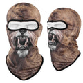 Bakool silk motorcycle skull mask with skeleton design measuring 36x29 cm