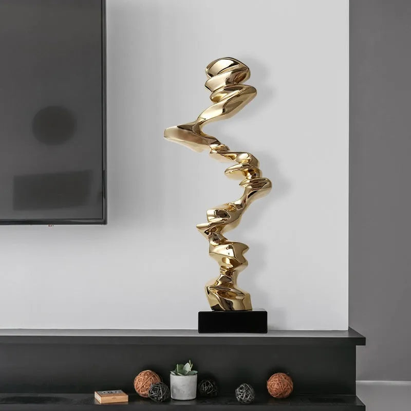 Geometric abstract still life wall sculpture in modern minimalist style made from natural resin