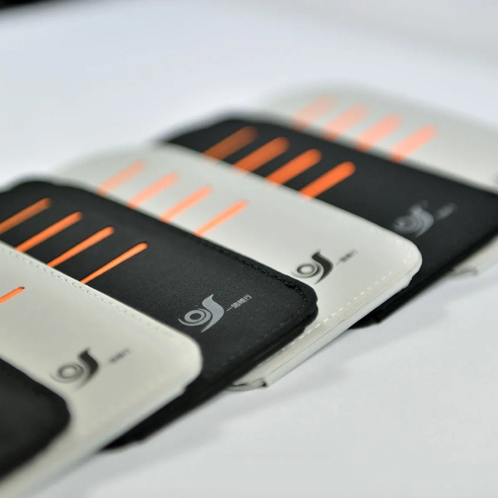 Car sun visor shading panel set showing four foldable tablets and a vehicle-mounted storage bag in grey or black.