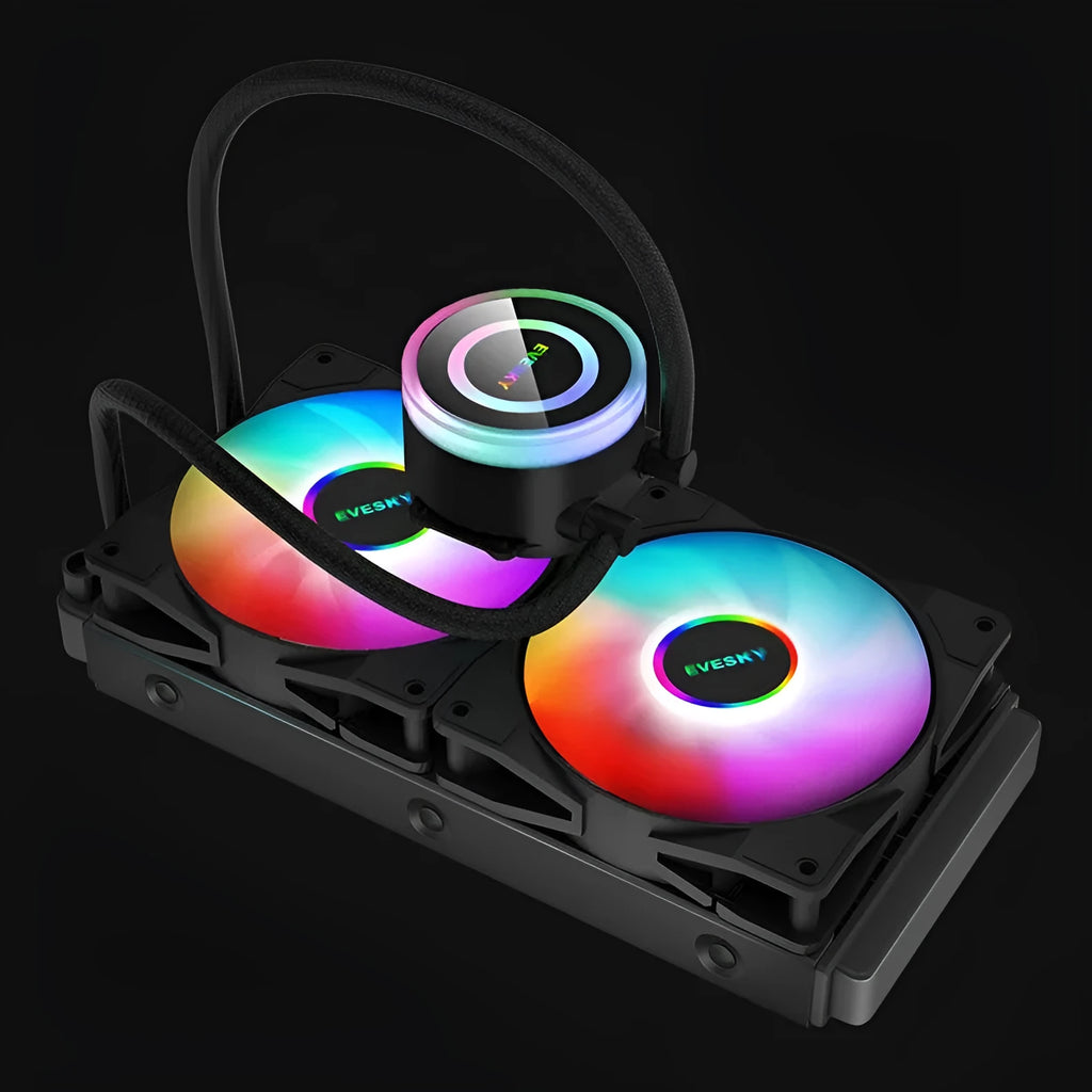 RGB CPU radiator cooler with aluminium construction in multiple size options including 120MM, 240MM and 360MM