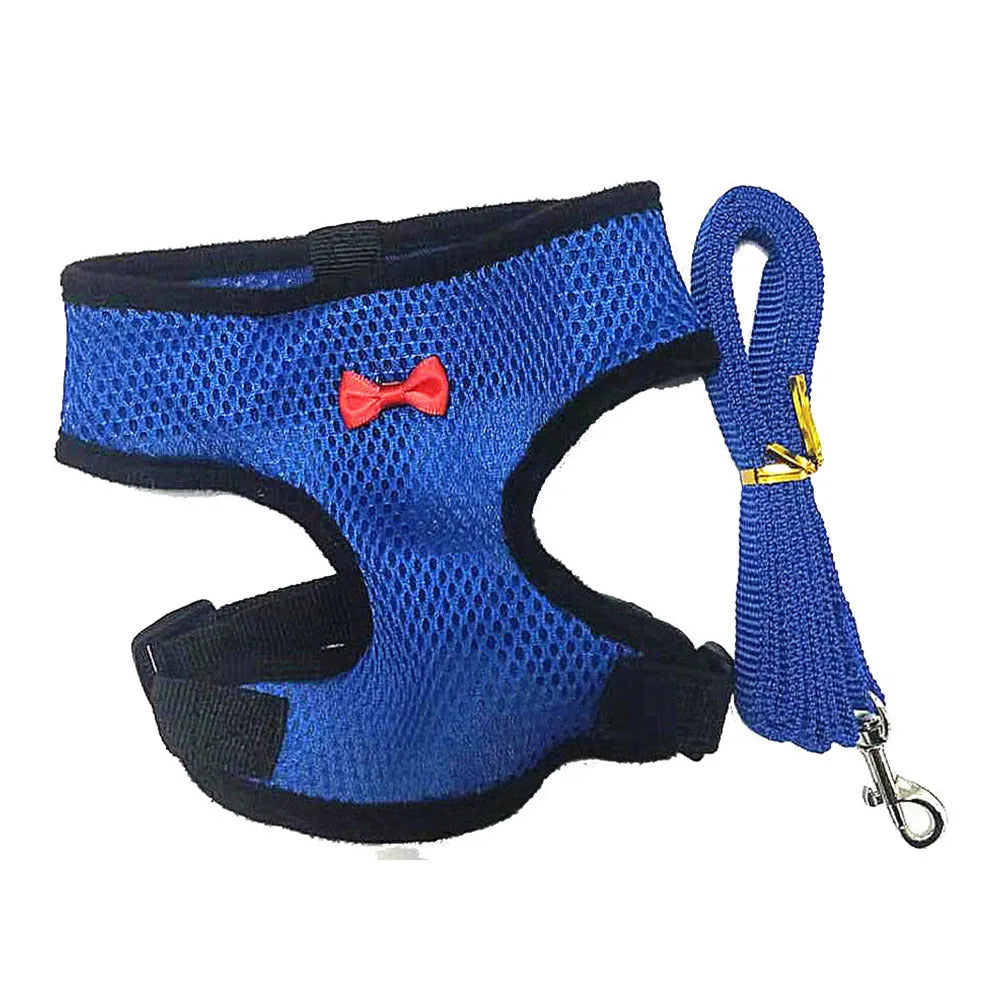 Poultry chicken vest and hen belt harness set with collars, bow, and traction rope for pet ducks.