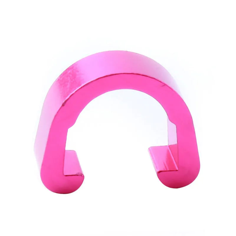 Aluminium alloy C-shaped buckle in various colours, dimensions 10.2mm by 13mm by 5mm.