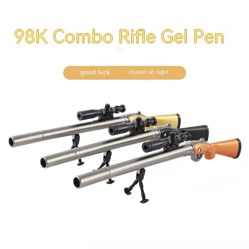 Eating Chicken 98K Sniper Rifle Creative Modeling Gel Pen with 0.5mm tip and plastic construction