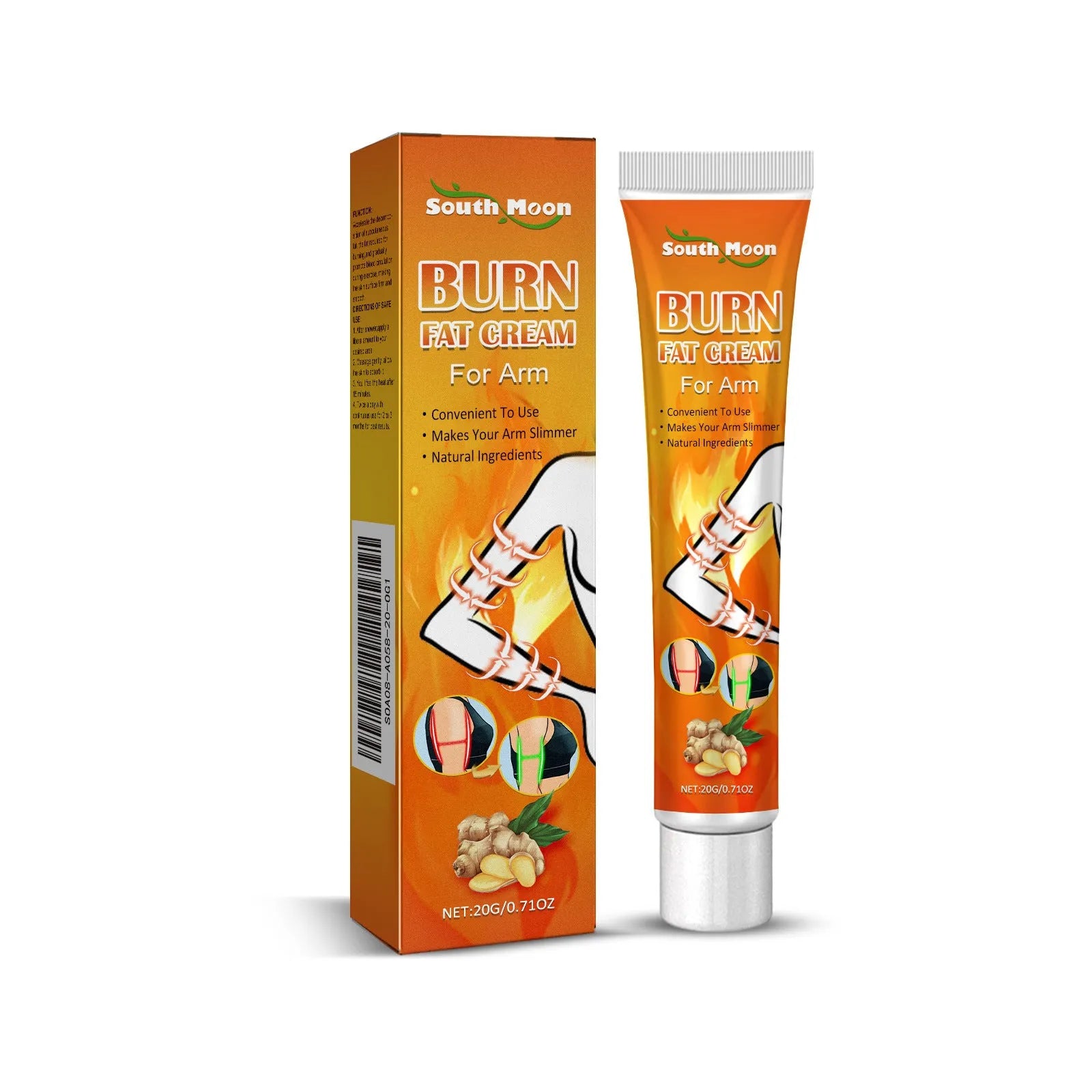 20g body care cream tube for firming massage with natural botanical ingredients