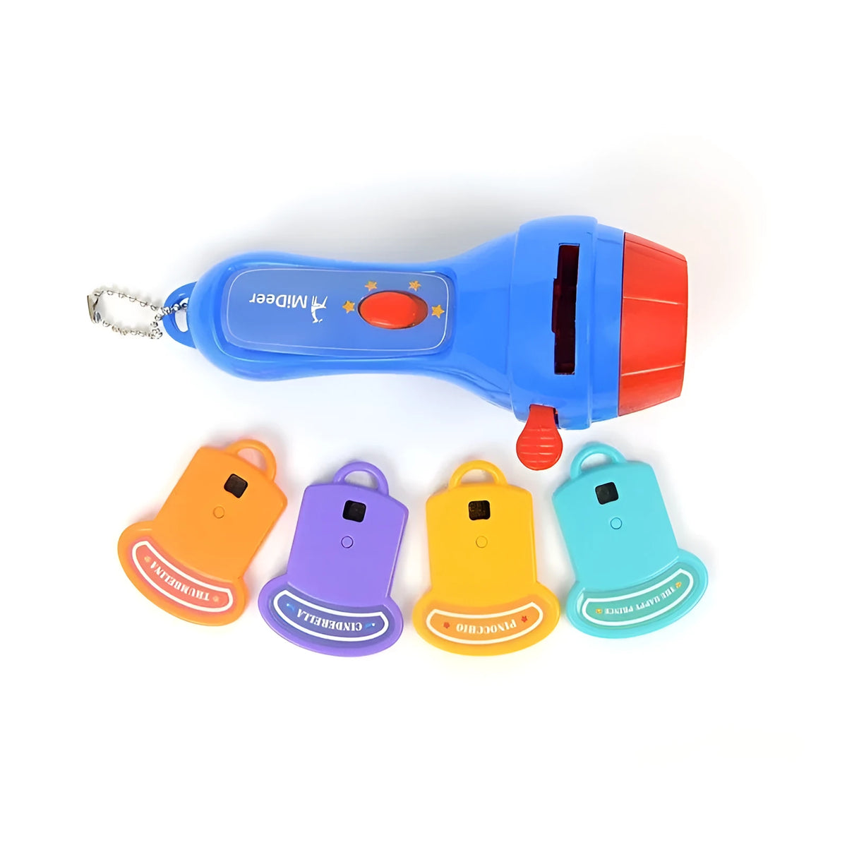 SmartKids children's storybook projector torch with four colourful projection discs