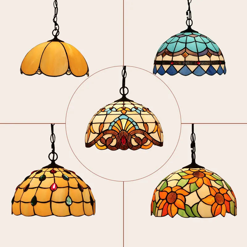 European baroque coloured glaze chandelier with abstract forms 36×36×26 cm