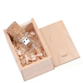 Personalised wooden USB flash drive with custom driftwood bottle storage disk design in chocolate brown