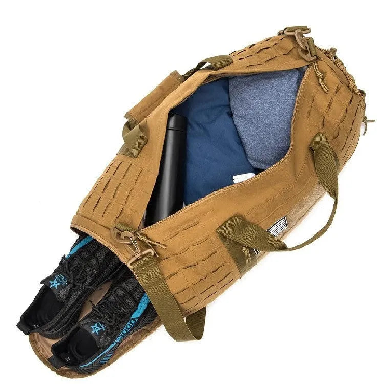 Men's sports handbag with air pillow shoulder strap in Army Green colour