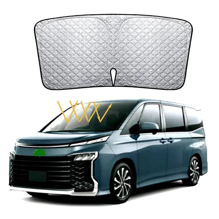 Toyota NOAH XOVY 90 series car front windshield sunshade cover in silver tape construction