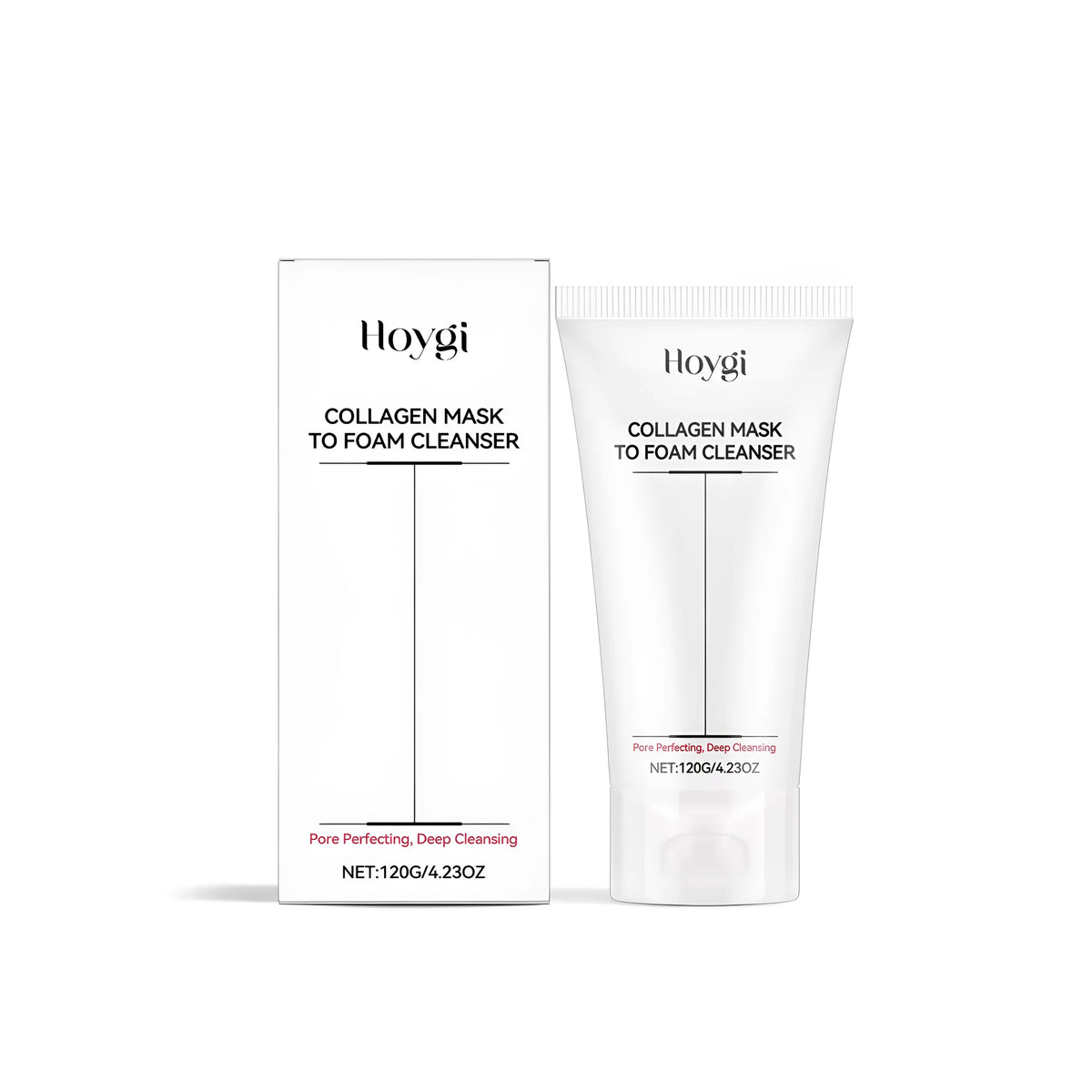 120g tube of collagen moisturising cleansing milk with hyaluronic acid for facial cleansing.