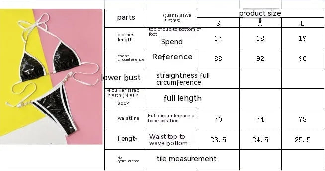 Black women's two-piece bikini swimsuit for swimming activities