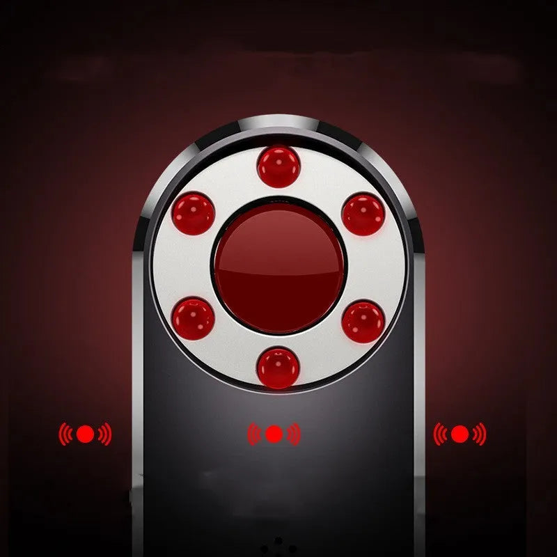 Compact portable infrared security detector with anti-monitoring and anti-positioning functions