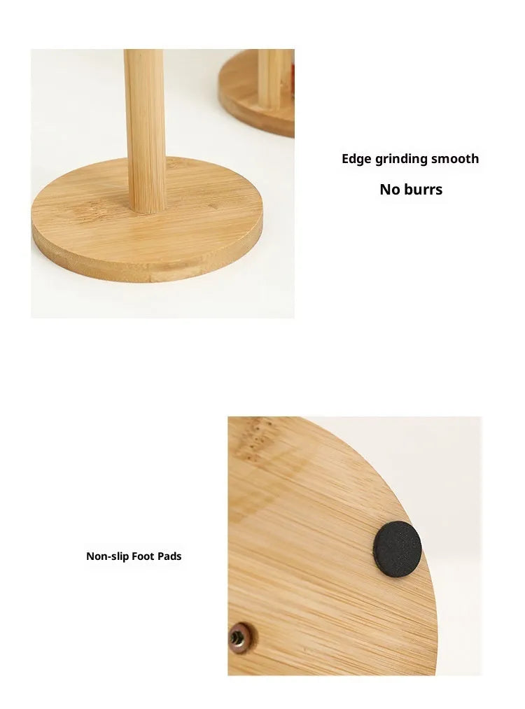 Wooden vertical tissue holder, square design, 14.5 x 28 cm, for kitchen and restaurant tables