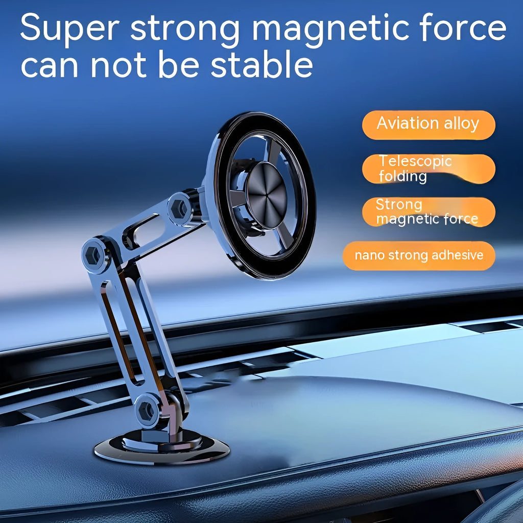 All-metal magnetic car phone holder with magnetic rings in multiple colour options